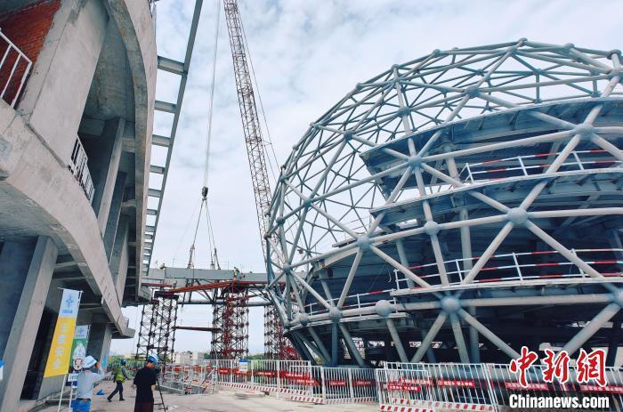 全国建筑面积最大天文馆——厦门苏颂天文馆钢结构施工全面完成